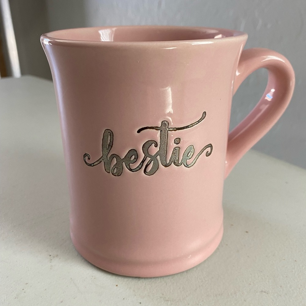 Clay Art “Bestie” Pink Mug